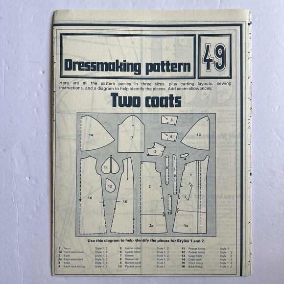 Vintage Designer Sewing Patterns Lot Of 4 Childrens Clothes Skirts Coats Dresses - Picture 9 of 13